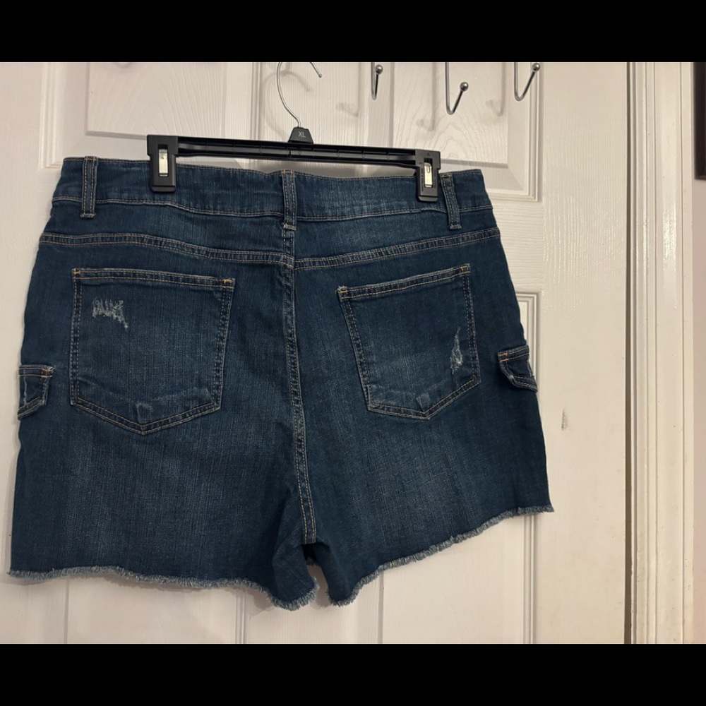 Time and tru distressed Jean shorts.